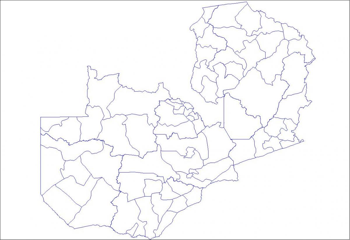 Žemėlapis Zambija kontūro