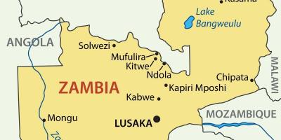 Žemėlapis kitwe Zambija