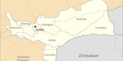 Žemėlapis lusaka Zambija