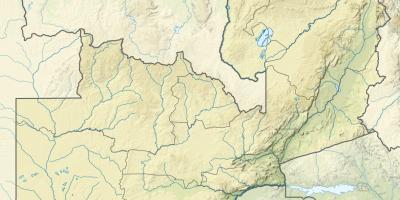 Žemėlapis Zambija upės 